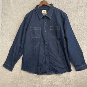 NWOT Blake Shelton X Lands' End Men's XL Denim Shirt Jacket Stretch